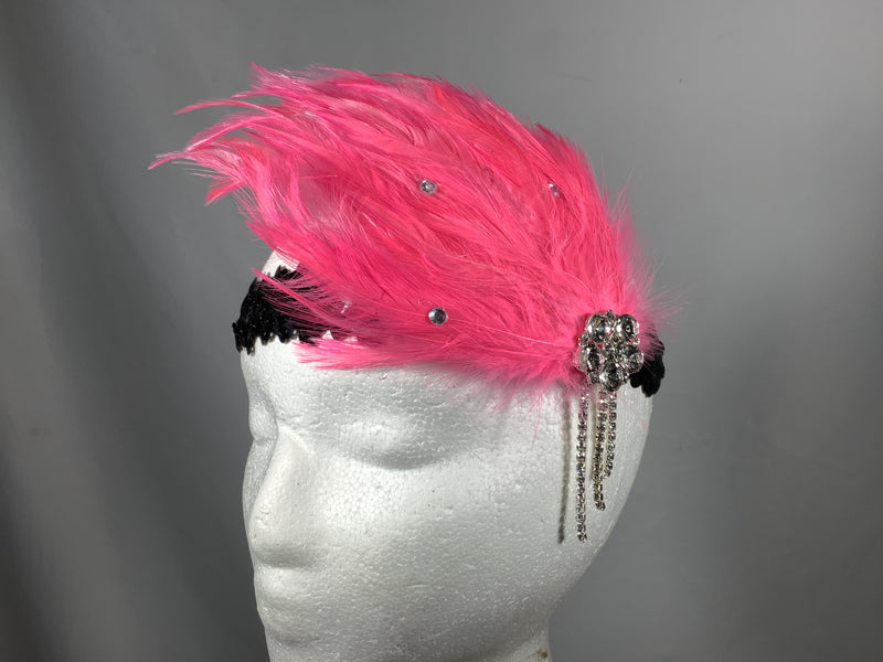 Feather and Jewel Flapper Headband - Chicago Costume Company