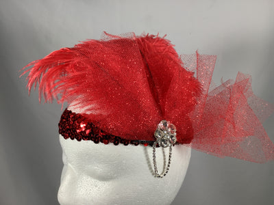 Feather and Jewel Flapper Headband - Chicago Costume Company