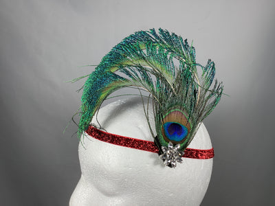 Feather Accent Flapper Headband - Chicago Costume Company