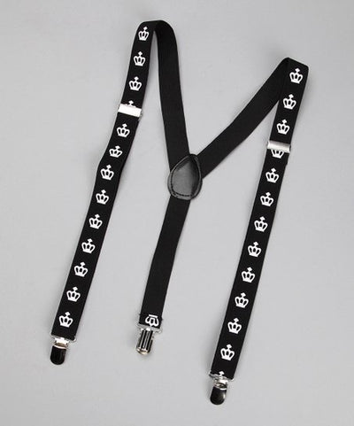 Black & White Crown Suspenders