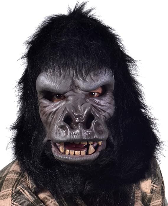Two Bit Roar Gorilla Primate Latex Face Mask with Moving Mouth