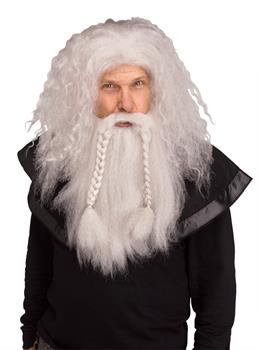 Adult Viking Wig & Beard-Grey
