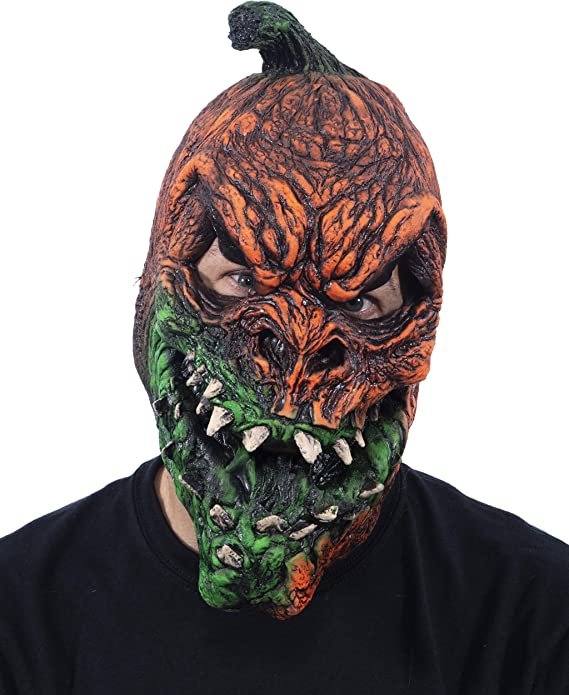 Blacklight Reactive - Evil Pumpkin - Latex Mask