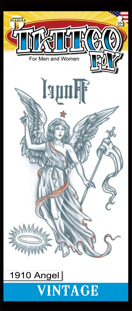Temporary Tattoo: Vintage 1910 Angel