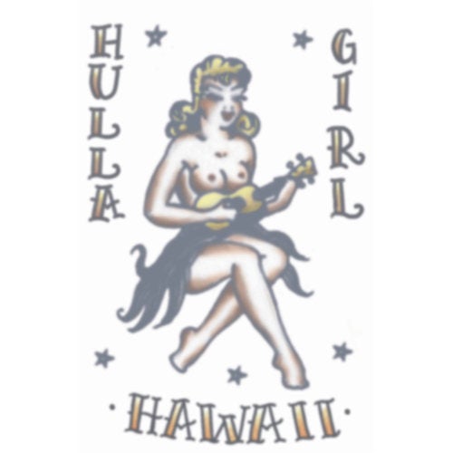 Temporary Tattoo: Vintage Hawaii Pin Up Girl