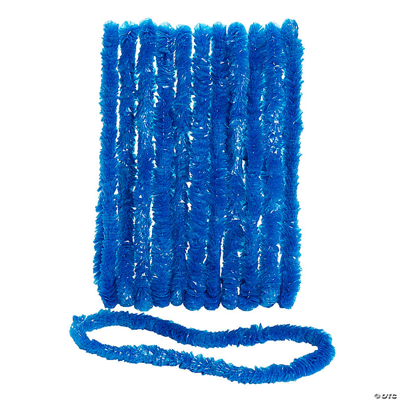 Blue Plastic Lei