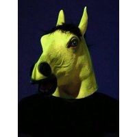 Fluorescent Yellow Horse Mask