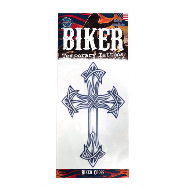 Biker Cross – Temporary Tattoo