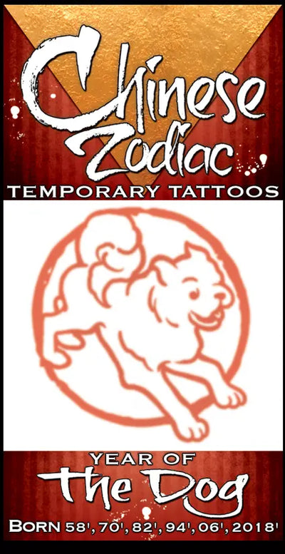 Chinese Zodiac Temporary Tattoos