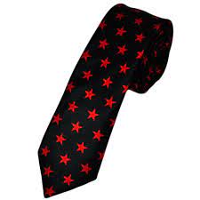 red stars on black tie