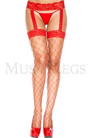 Lace Top Diamond Net Spandex Garterbelt Stockings