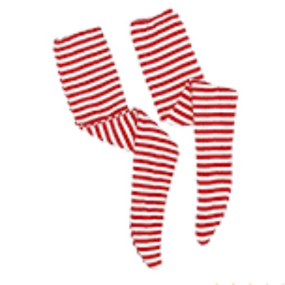 Red and White Striped Socks