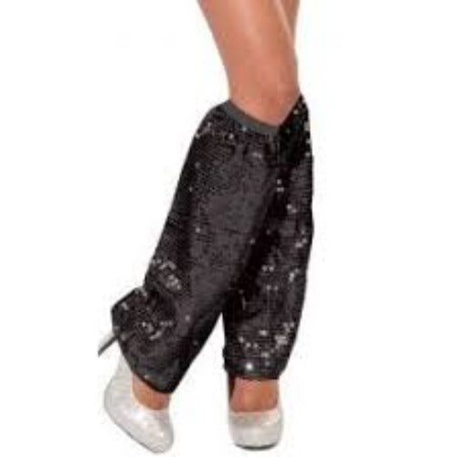 Sequin Leg Warmers - Black