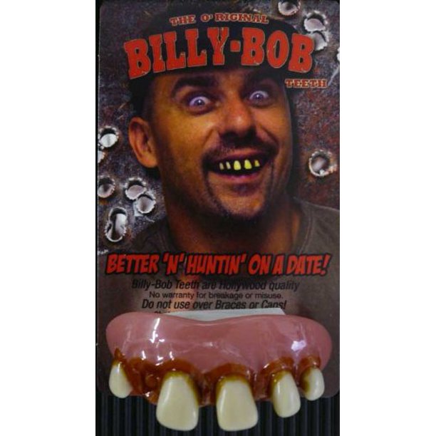 Billy Bob fake crooked teeth with gingivitis