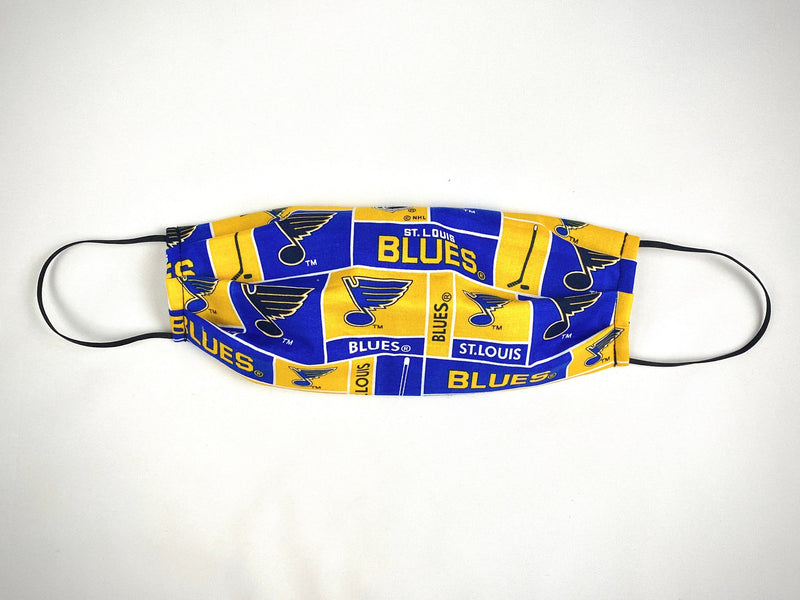 St. Louis Blues Face Mask, Reusable Cotton Face Mask, Anti Dust Mask - Washable Face Mask Handmade in Chicago!