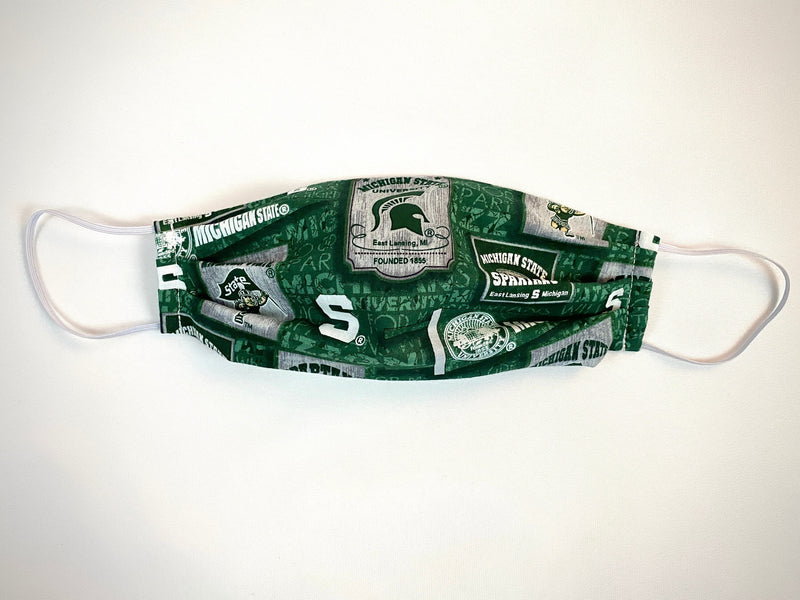 Michigan State Spartans Face Mask, Reusable Cotton Face Mask, Anti Dust Mask - Washable Face Mask Handmade in Chicago!