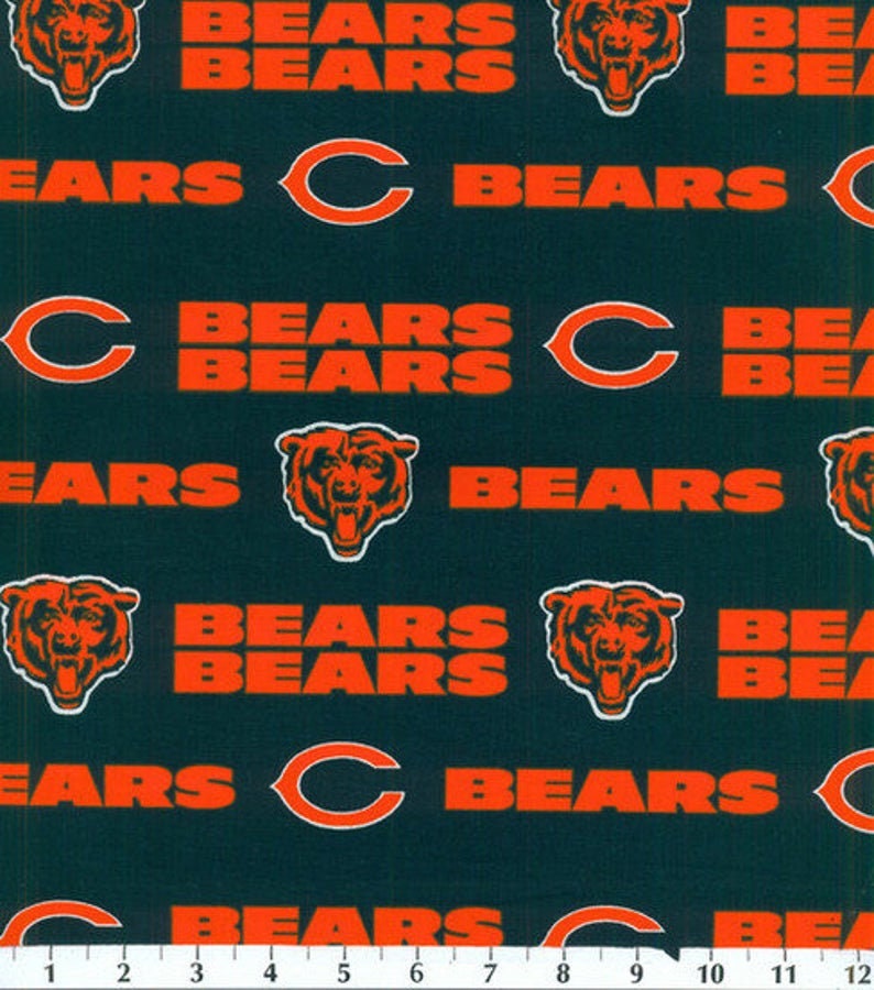 Chicago Bears Print Fabric, 100% Cotton