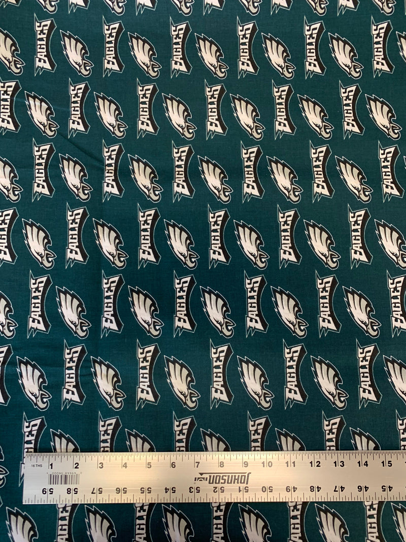 Philadelphia Eagles Print Fabric, 100% Cotton
