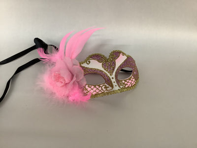 Eurotina Eye Mask w/ Feather Pink