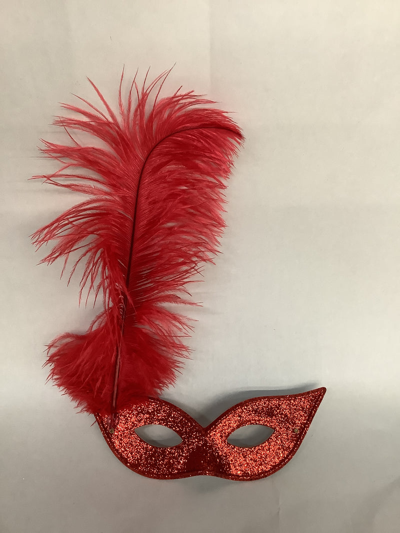 Glitter feather mask