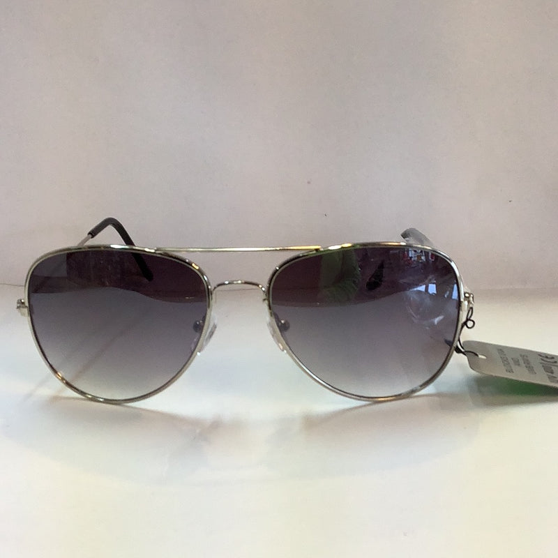 Silver Frame Half Tint Sunglasses