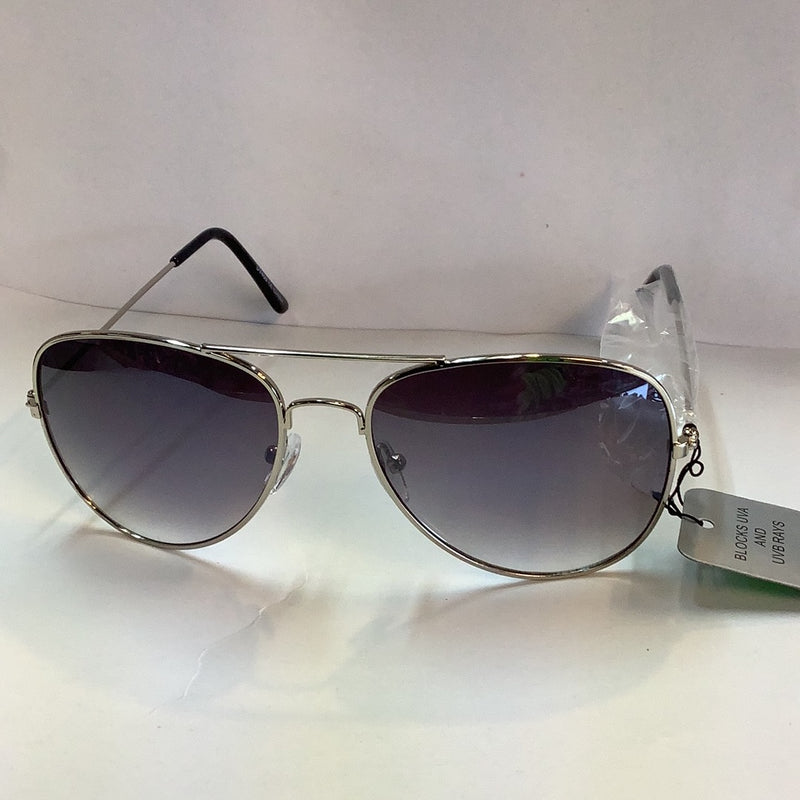 Silver Frame Half Tint Sunglasses