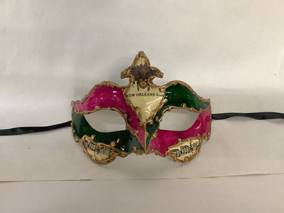Solero Mardi Gras Masquerade Eye Mask- Purple Top Left