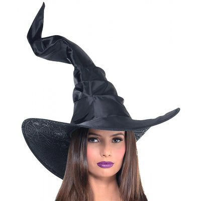 witch crooked black hat spiderwebs