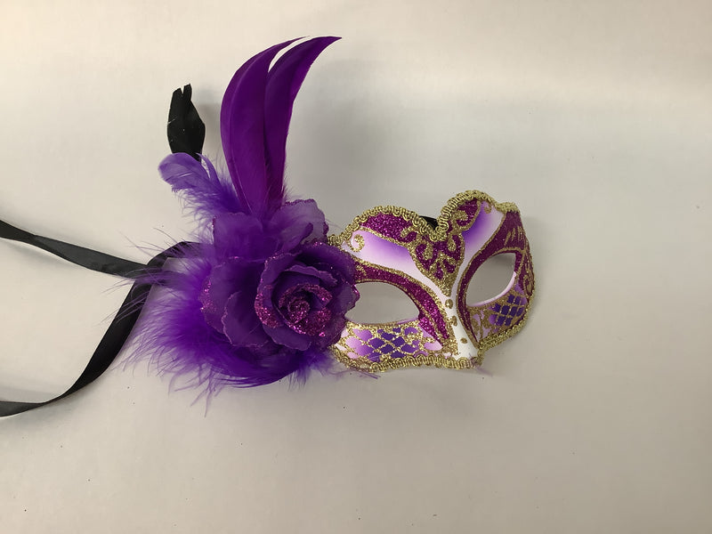 Eurotina Eye Mask w/ Feather Purple