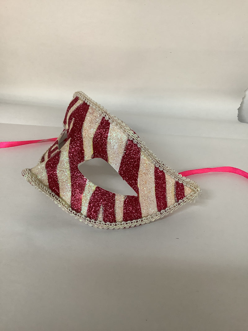 Glitter Zebra Masquerade Mask