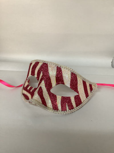 Glitter Zebra Masquerade Mask