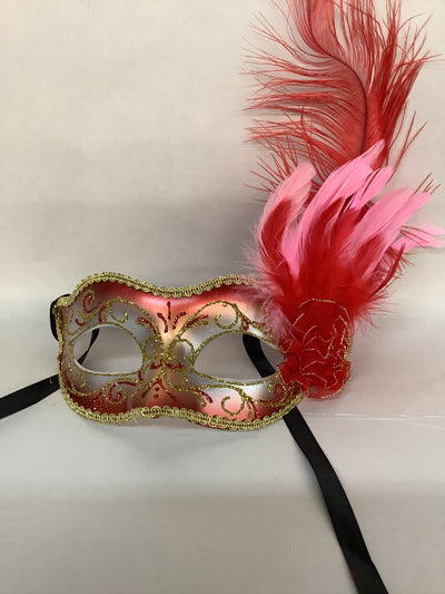 Marilyn Eye Mask-Red/Gold