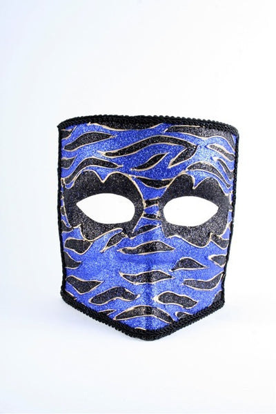 Sparkly Animal Print Executioner Mask-Blue