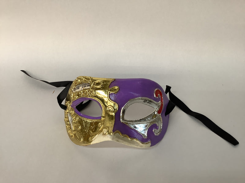 Pierrot Deux Eye Mask Purple Silver Gold