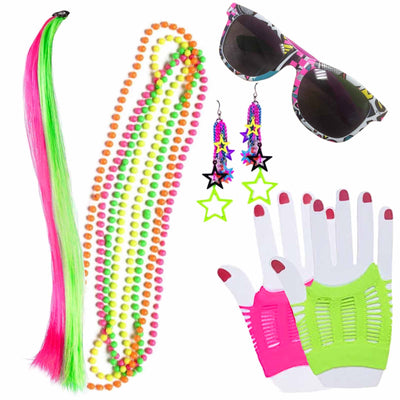 80s accessories sunglasses gloves jewelry hair