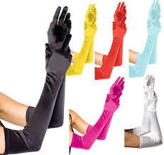 Extra Long Satin Gloves