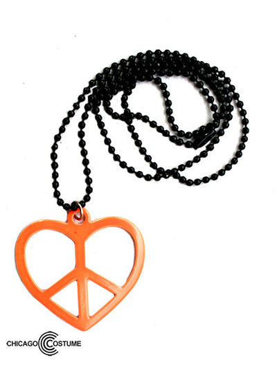 Peace Heart Necklace-Orange