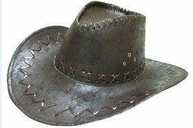 Black Cowboy Hat with Stitching