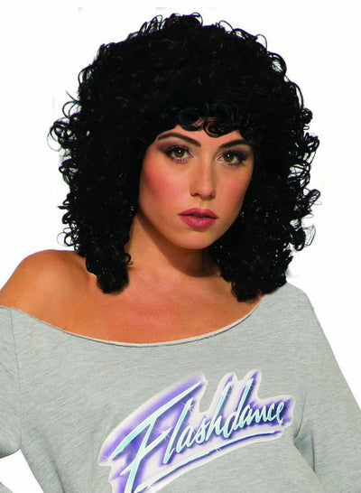 curly brown perm flashdance wig