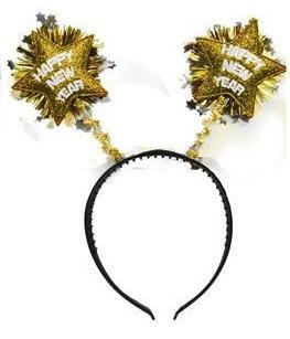 Happy New Year Head Band-Gold
