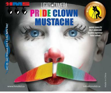Rainbow Pride Clown Mustache