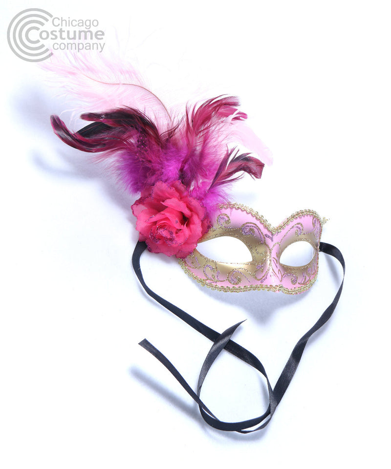 Marilyn Pink Gold Masquerade Eye Mask