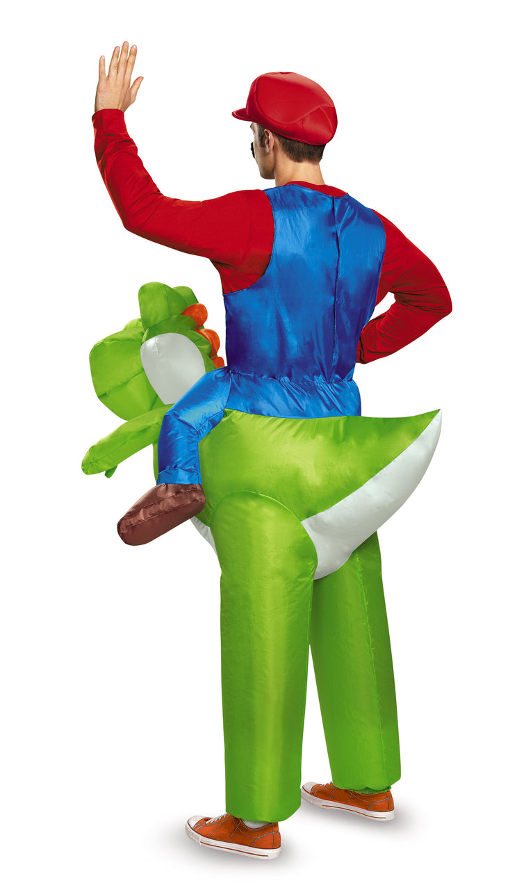 Mario Riding Yoshi Inflatable Adult Costume