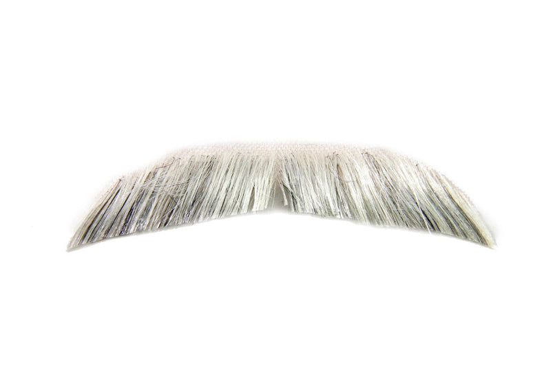 100% human hair mustache - color light grey 