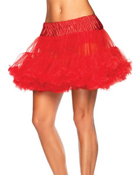 Red tulle layered petticoat