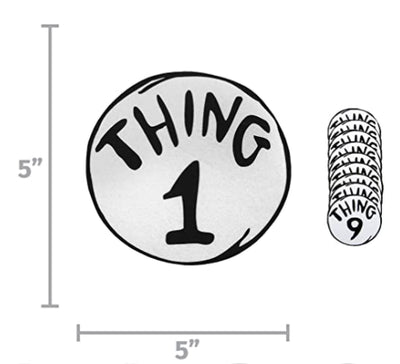 Thing 1 Patch Measurements 5 inches by 5 inches