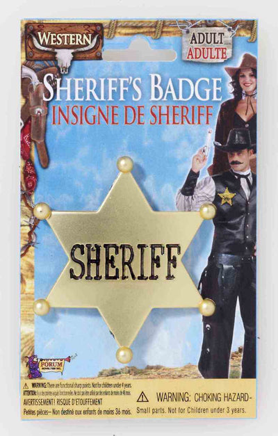 Wild Western Sheriff's Badge-Gold
