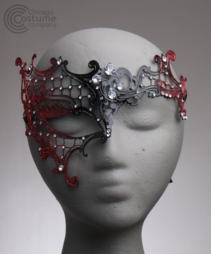 Paradise Metal Eye Mask Red Black