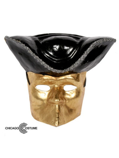 Gold Musketeer Mask with Hat