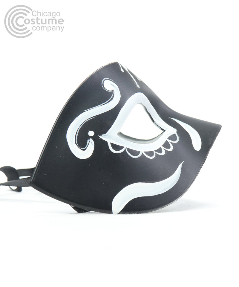 black white design masquerade mask
